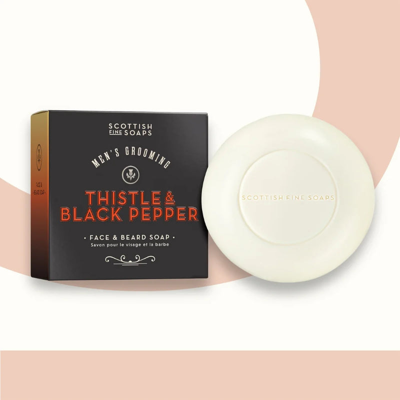 Thistle & Black Pepper Face & Beard Soap