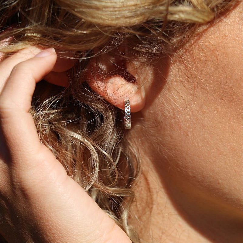 Sterling Silver Filigree C-Post Earrings