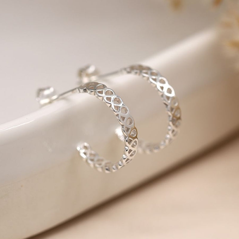 Sterling Silver Filigree C-Post Earrings