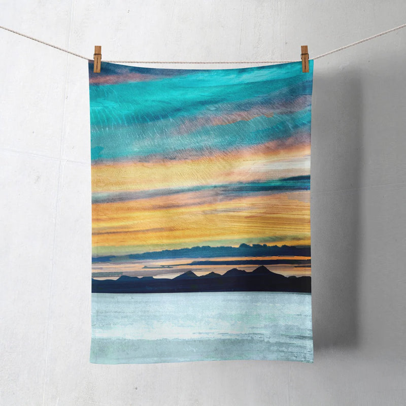 The Western Isles from Skye Cotton Tea Towel