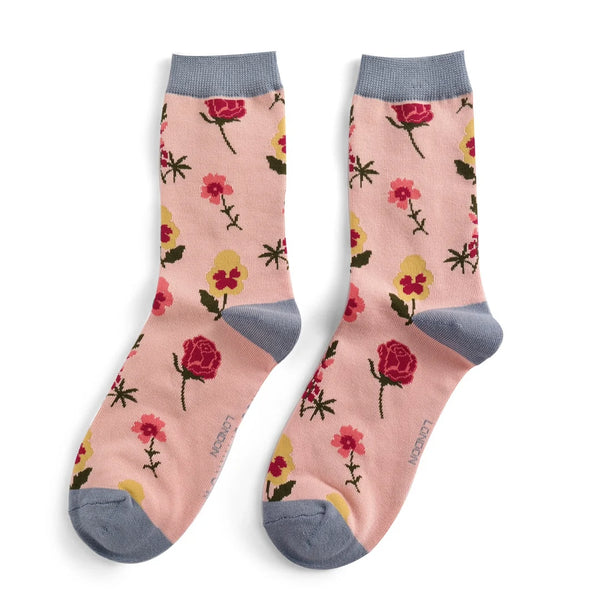 Botany Study Socks - Dusky Pink