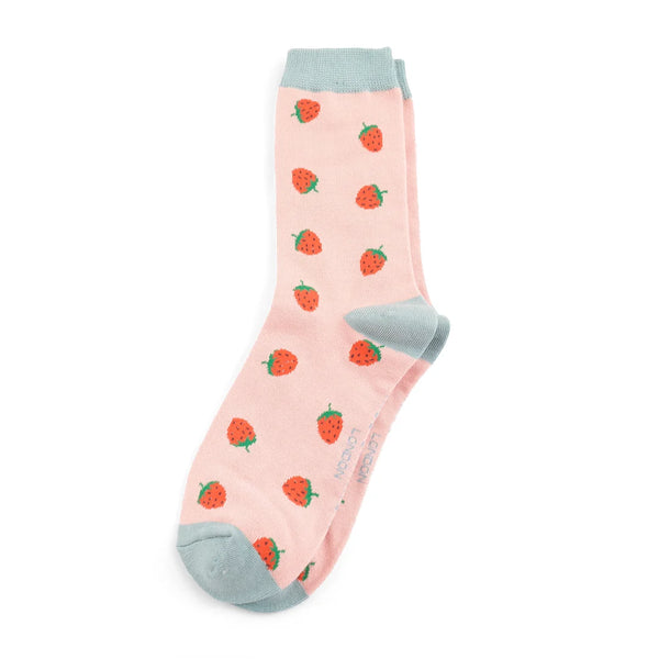 Strawberry Socks - Dusky Pink