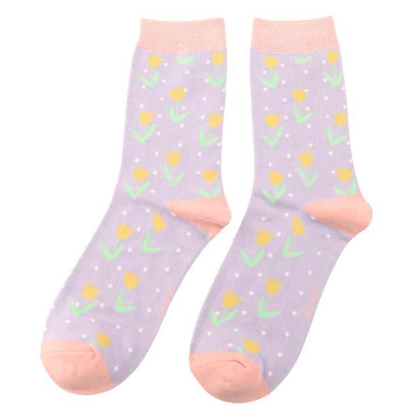 Tulip Spot Socks - Mauve
