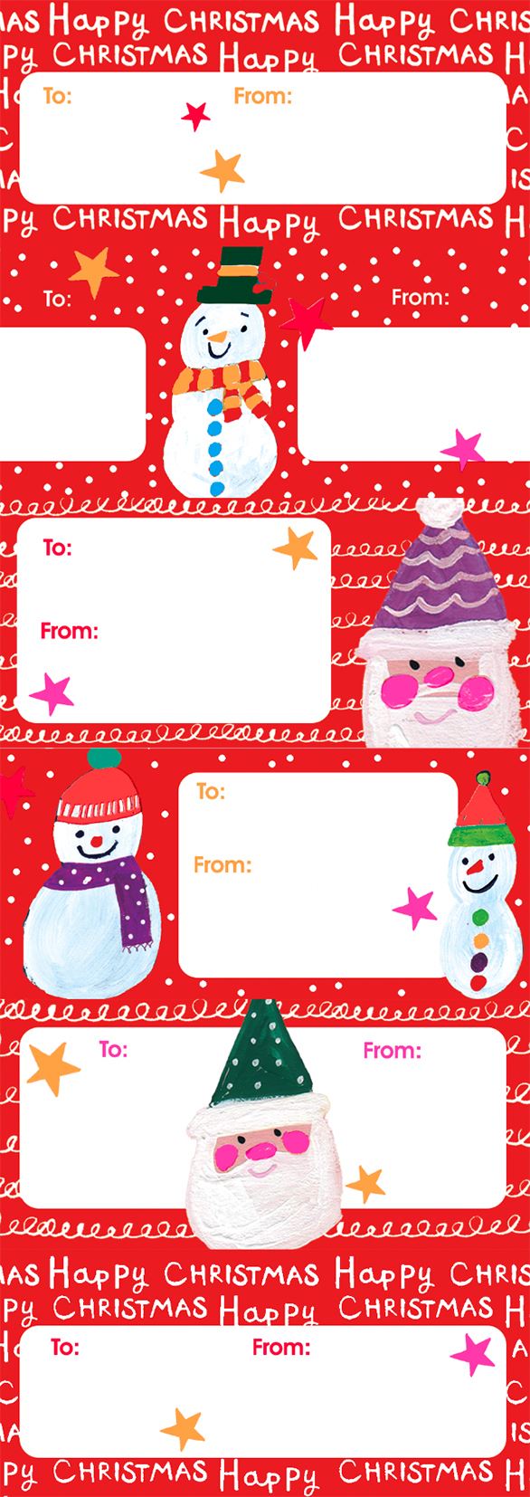 Jolly Christmas Gift Stickers
