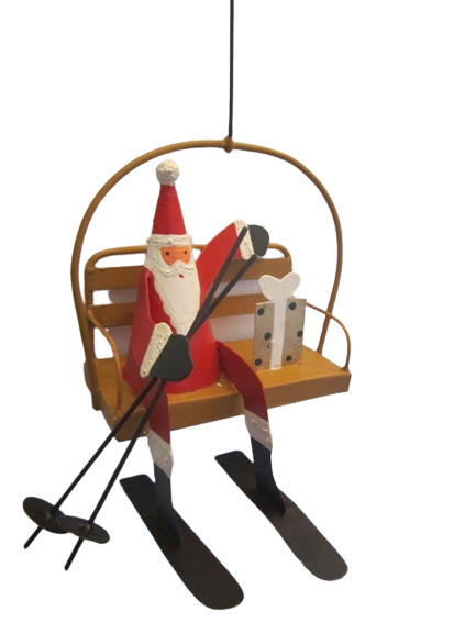 Chair Lift Santa Decoration