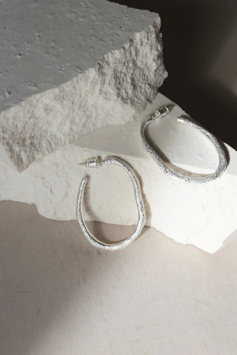 Hour Earrings- Silver