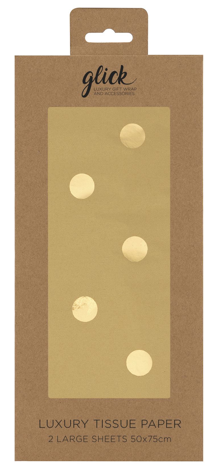 Foil Dots Gold Tissue Paper