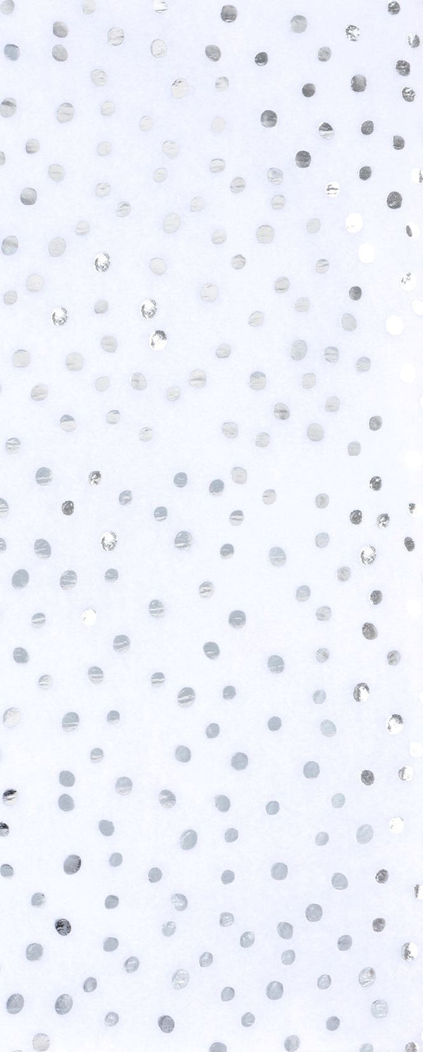 Foil Flecks White Tissue Paper