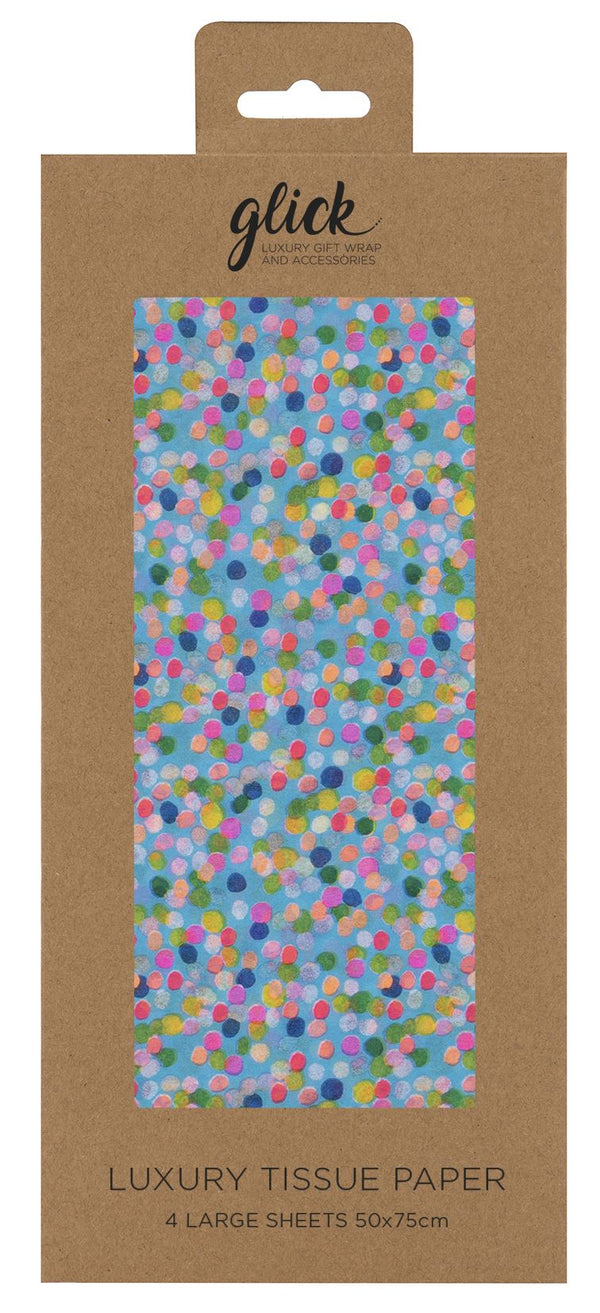 Spotty Blue Tissue Paper