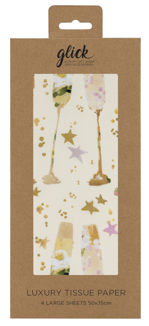 Champagne Flutes Tissue Paper