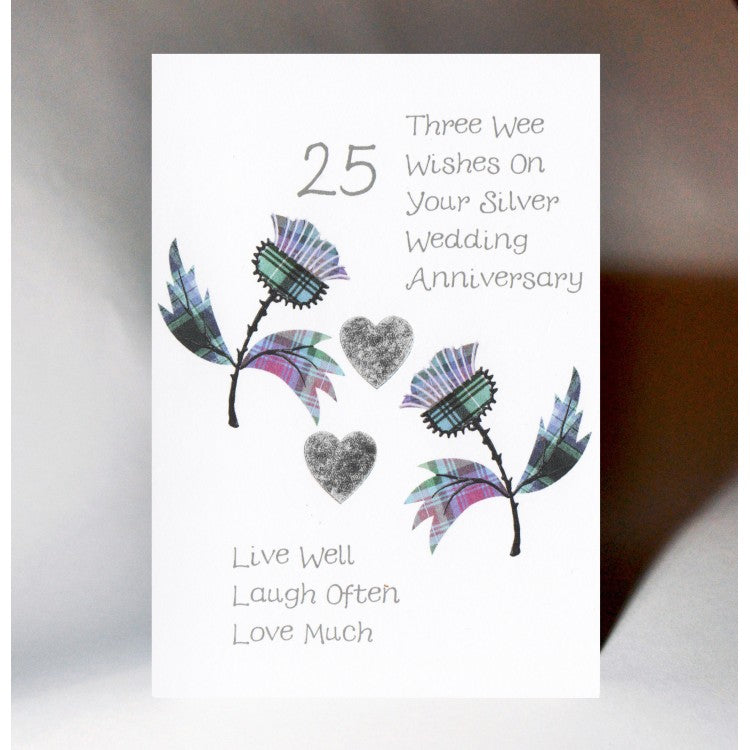 Silver Wedding Anniversary Card