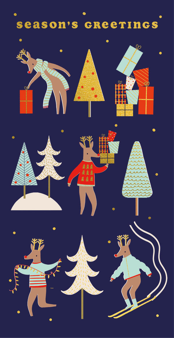 Jolly Reindeer Money Wallet Card