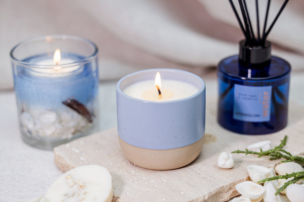Elements - Water - Wood Sage & Samphire Ceramic Candle Tumbler