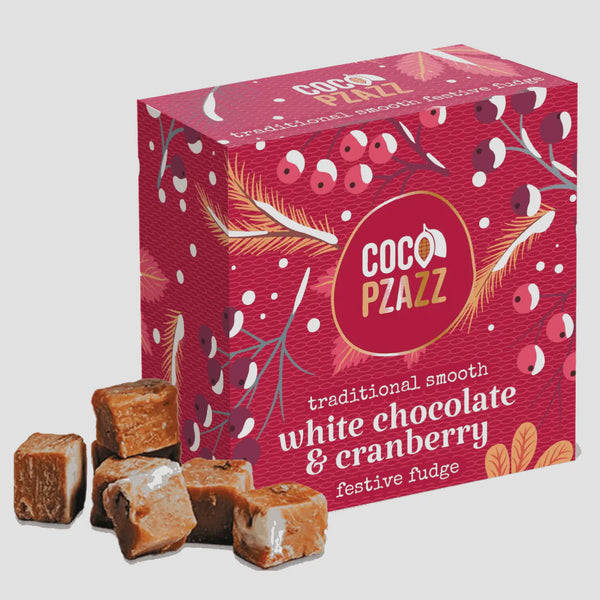 White Chocolate and Cranberry Fudge 150g Box