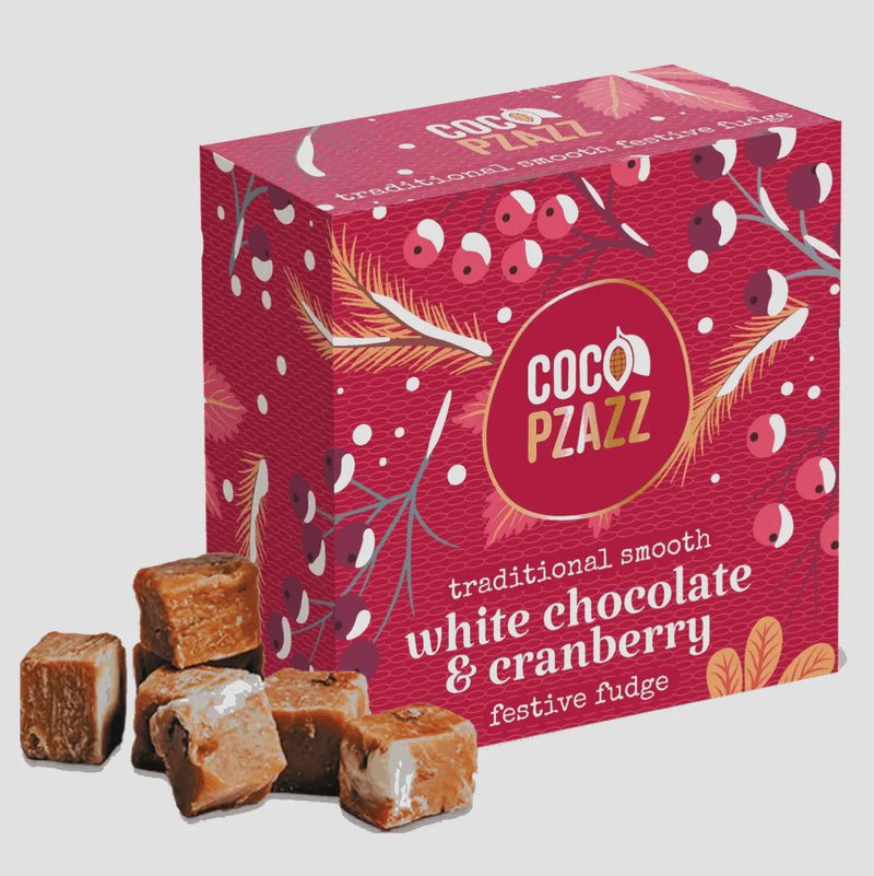 White Chocolate and Cranberry Fudge 150g Box