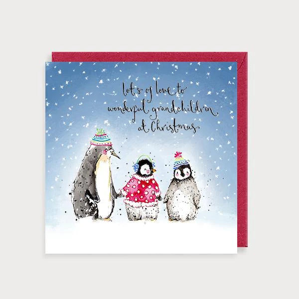Grandchildren Penguins Card