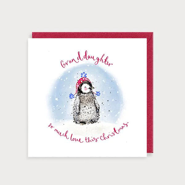 Granddaughter Christmas Penguin Card