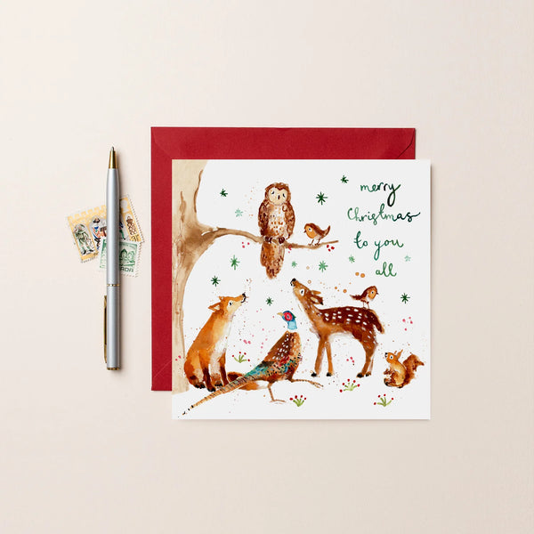 To You All Forest Animals Christmas Card