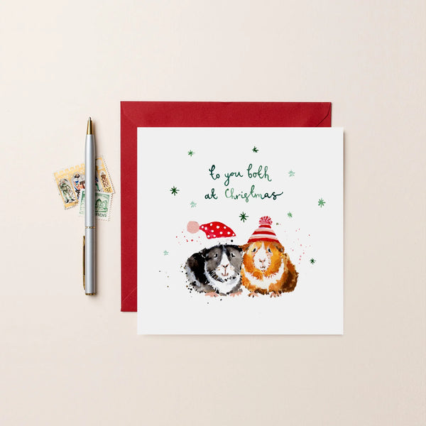 Guinea Pigs To You Both Christmas Card