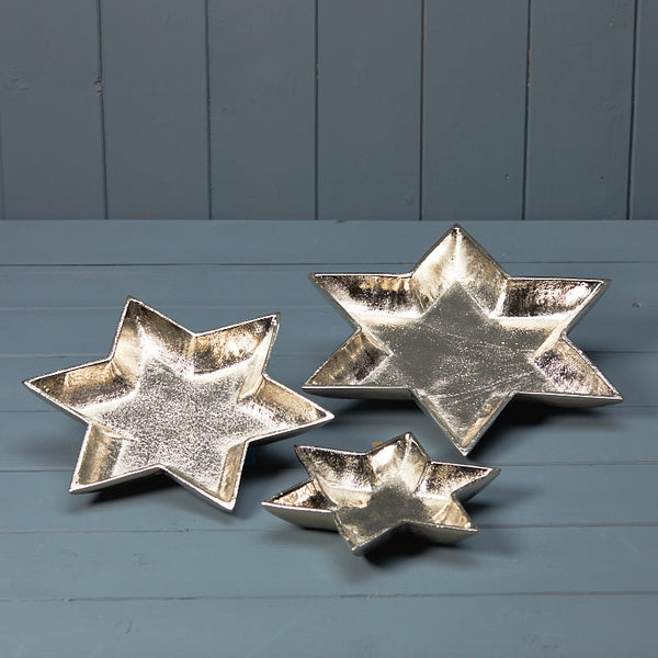Silver Star Shaped Plate - Small