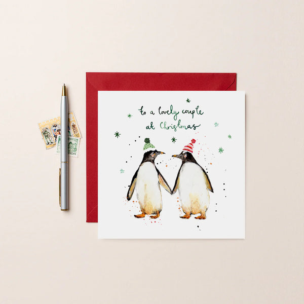 Penguins Lovely Couple Christmas Card