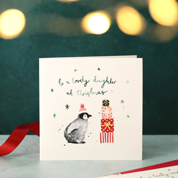 Penguin Lovely Son Christmas Card