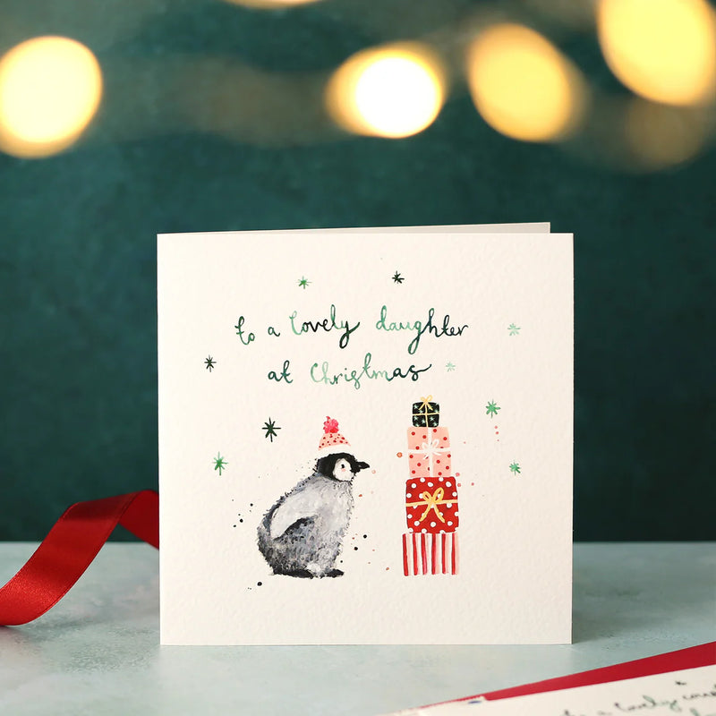 Penguin Lovely Son Christmas Card