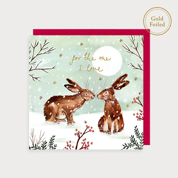 For The One I Love Hares Card