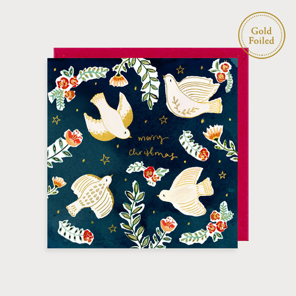 Doves Merry Christmas Card