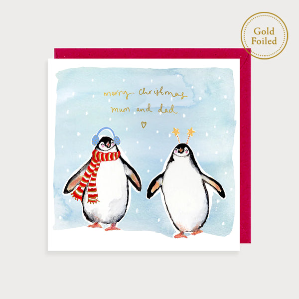 Penguins Mum & Dad Card