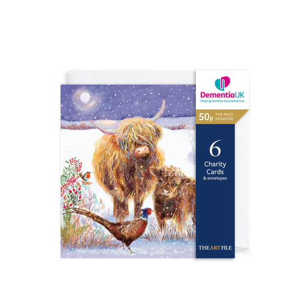 Highland Cattle Charity Christmas Cards