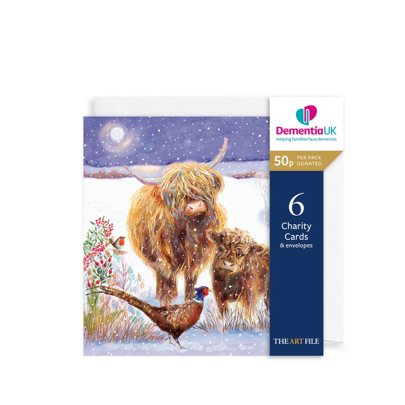 Highland Cattle Charity Christmas Cards