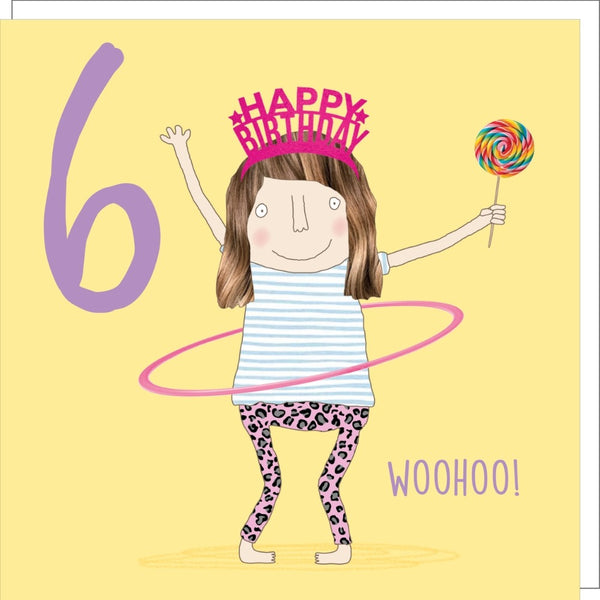 Hula Six Birthday Card