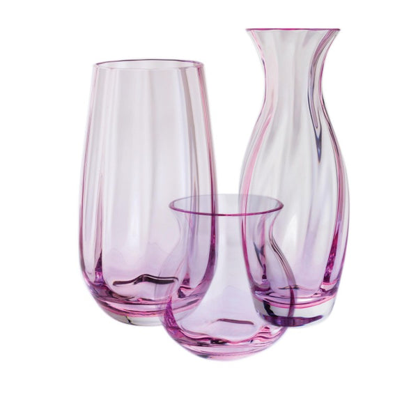 Artisan Dewdrop Iron Vase - Pink
