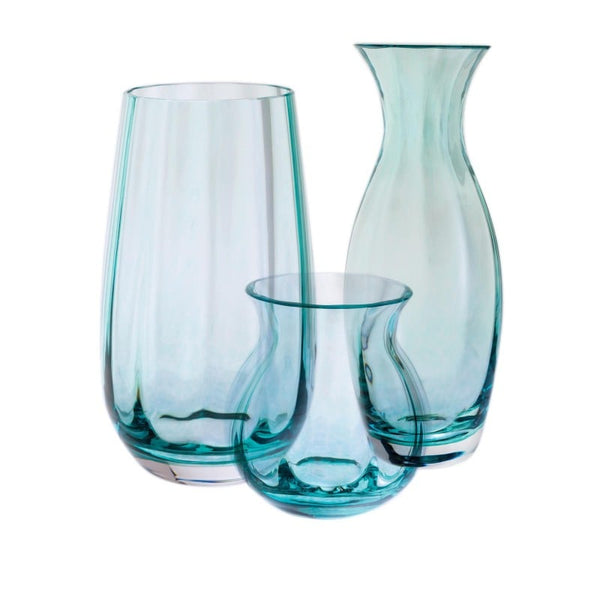 Artisan Dewdrop Iron Vase - Teal