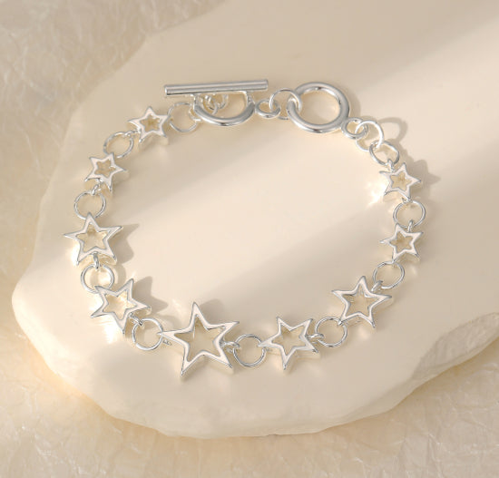 Silver Multi Stars Bracelet