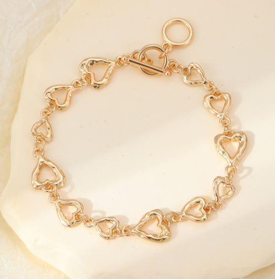 Gold Multi Heart Bracelet