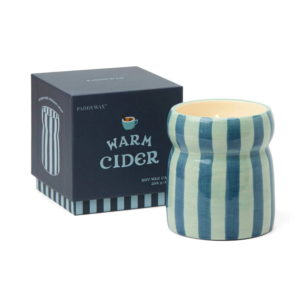 Cabana Striped Candle - Warm Cider