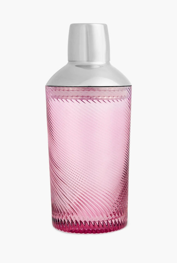 Twist Glass Cocktail Shaker – Pink