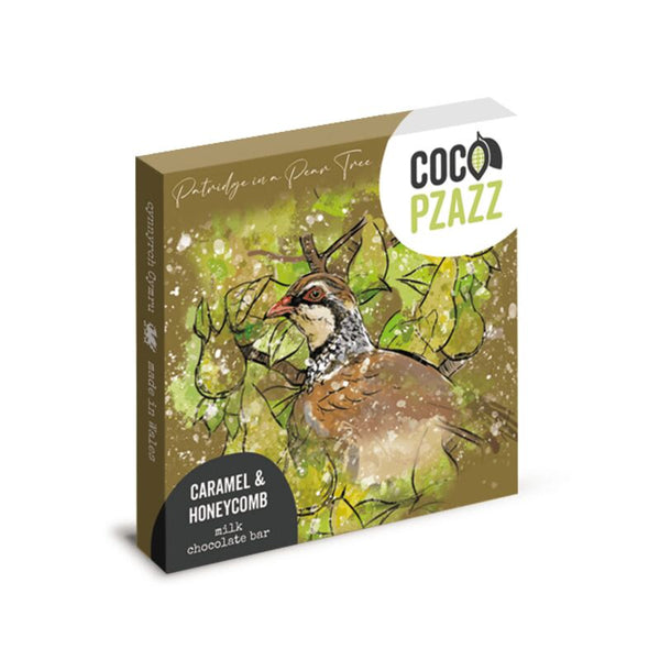 Partridge In A Pear Tree Caramel & Honeycomb Milk Chocolate Bar 80g