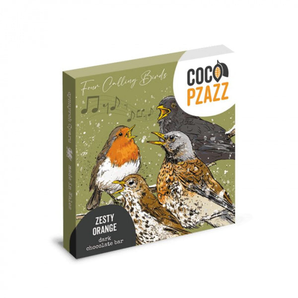 Four Calling Birds Zesty Orange & Dark Chocolate Bar 80g