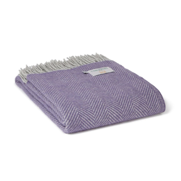 Herringbone Lavender & Silver Grey