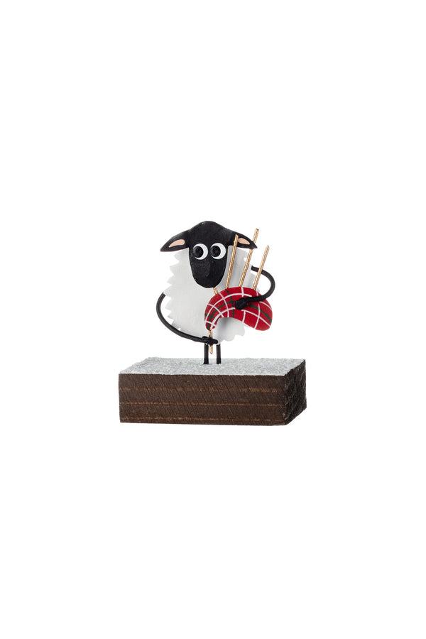 Bagpiping Sheep On Block