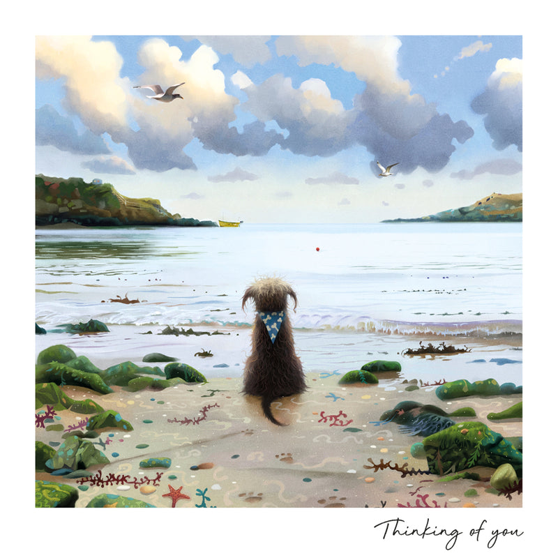 Dog At The Seaside Card