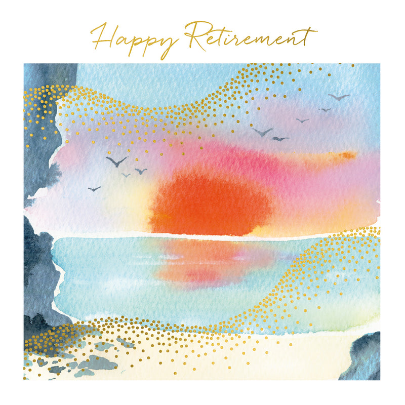 Retirement Beach Sunset Card