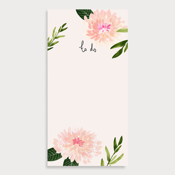 Cream Dahlia To Do List