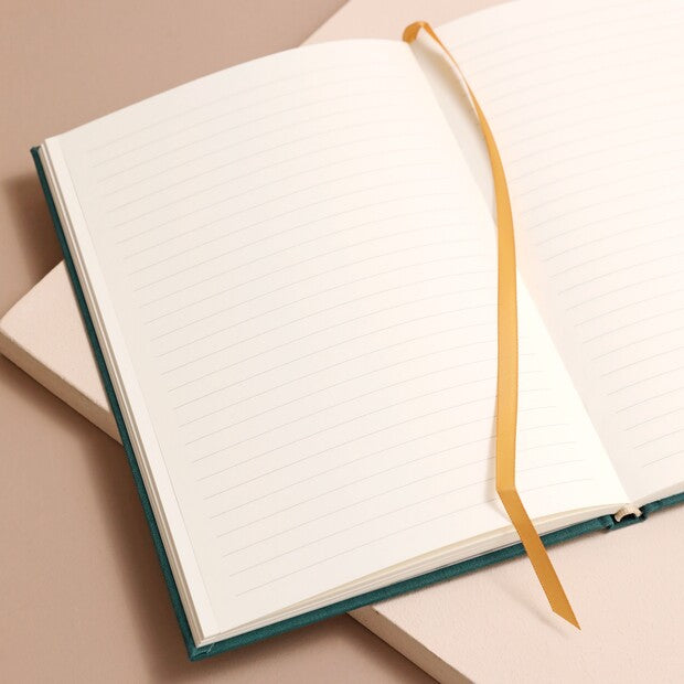 Teal Bee Fabric Notebook