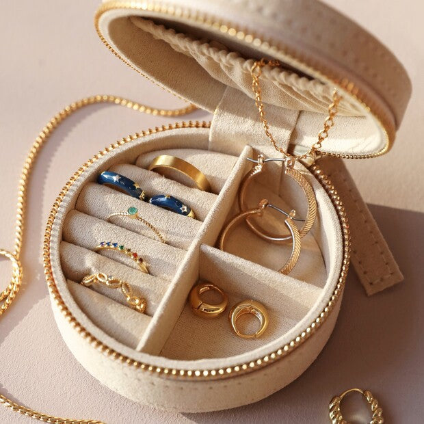 Sun & Moon Mini Round Jewellery Case