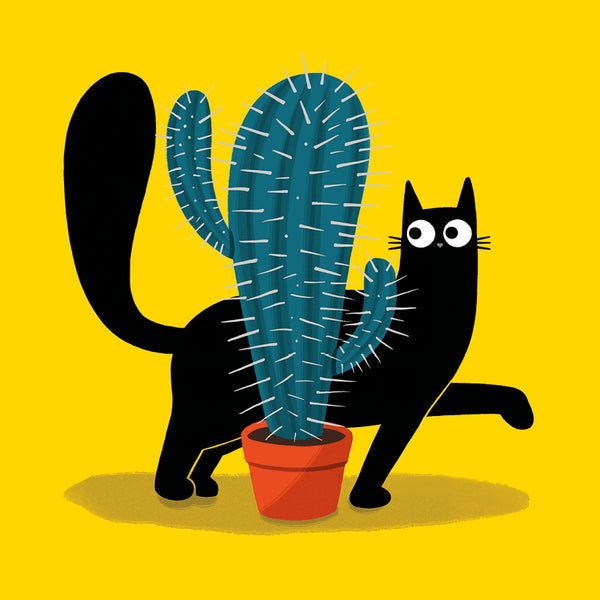 Cat & Cactus Card