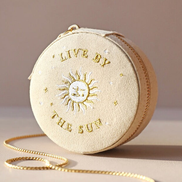 Sun & Moon Mini Round Jewellery Case
